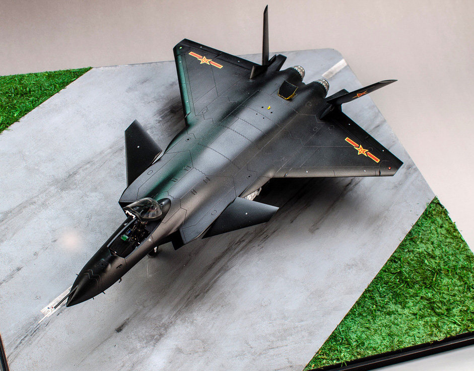 小号手拼装军事飞机模型172仿真中国歼20战斗机歼击机成人航模