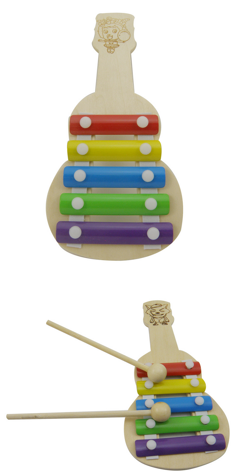 儿童小号多款 五音琴 木制可拖拉敲打玩具 宝宝益智促销手敲琴