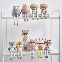 Nordic ins cute hanging foot doll new house decoration small decoration creative milk tea clothing shop desktop decoration