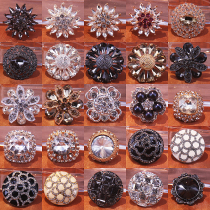 High-grade boutique coat diamond buckle fur decorative diamond buckle a Diamond Glass diamond buckle mink fur decorative buckle cufflink female