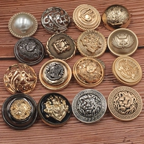 Metal buckle coat trench coat button button button button round suit jacket button button button for men and women