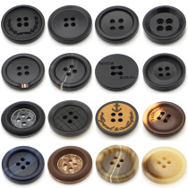 High-grade buttons for womens wool coat buttons for womens wild windbreaker buttons round black buttons Pants buttons for mens and womens clothes buttons
