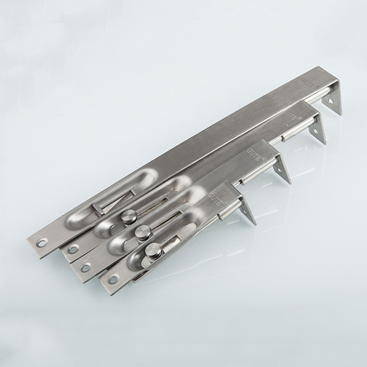 固特 不锈钢双开门木门插销 门栓门扣暗插销 防盗门门插门销配件