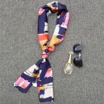 Spring and Autumn Winter Korean small silk scarves ladies Joker long scarves professional scarves narrow scarves scarves scarf gauze decoration