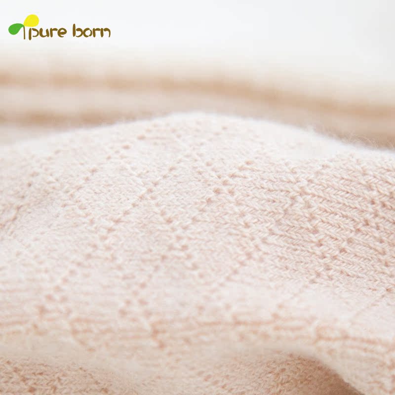 pureborn  婴儿袜子宝宝儿童夏季袜子薄款0-3岁新生儿网眼短袜产品展示图5