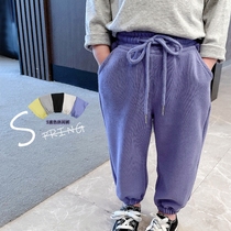 Girls pants autumn 2021 new childrens clothing Korean version of spring and autumn casual pants childrens western-style trousers outside the baby tide