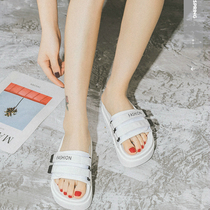 Net infrared wearing slippers women Fashion 2020 Summer new fairy non-slip muffin thick bottom beach SAToP ins tide