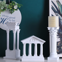Nordic Greek architectural model Roman column Light luxury ornaments Living room entrance Desktop office decoration Sculpture ornaments