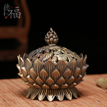 Antique alloy copper sandalwood incense lavender sandalwood stove lotus incense burner incense ceremony Incense Road incense tea ceremony ornaments Indoor