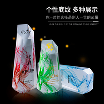 Creative new crystal trophy medal production custom enterprise annual meeting company outstanding staff student commendation prize