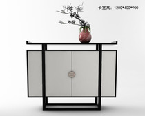 Ash wood porch cabinet New Chinese style locker sideboard decoration cabinet solid wood cabinet door Hall Cabinet shoe cabinet