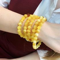 Russian jewelry Russian material 108 beads beeswax with chain female amber necklace multi-ring bracelet bracelet sweater chain long