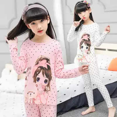 Children's thermal underwear sets for girls, children's warm pajamas, autumn clothes, girls, home clothes, baby autumn clothes, sanitary pants