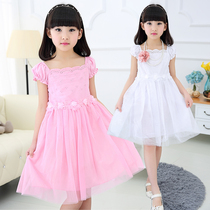 Kids Girls 2022 New Summer Dress Middle Large Kids Dresses Korean Style Girls Princess Skirts Vest