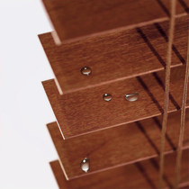 Door-to-door measurement solid wood Louver bamboo blinds 5cm study office Louver bamboo curtain sunscreen curtain roller