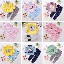 Childrens underwear set autumn 2021 new cotton baby infant boy girl home clothes autumn clothes autumn pants