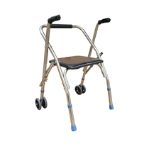 Bold and thick elderly walker with wheel and seat Elderly walker Walker trolley folding wheelchair