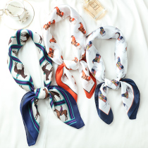 Temperament square scarf silk scarf ribbon female Joker thin belt decoration square tie bag long tie ribbon Korean scarf