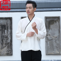 Tang suit male youth retro Chinese style improved suit summer Han suit Buddhist mens clothing ancient style monk costume