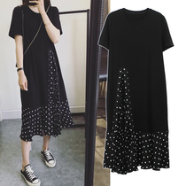 Pregnant Women summer dress tide 2020 foreign style coat spring and autumn hot mom size T-shirt personality summer skirt