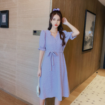 Pregnant Women summer dress tide 2020 new large size hot mom foreign fashion hot mom clothes summer skirt