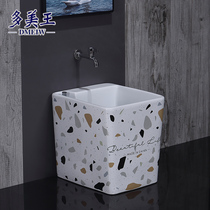 Multi-American King Nordic wash mop pool ceramic mop pool bathroom balcony home mop basin mop basin small sink
