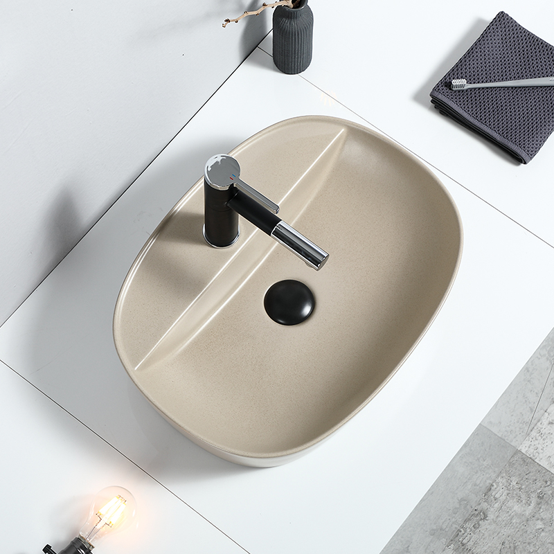 The stage basin sink single household toilet lavatory Nordic square ceramic art basin basin water basin