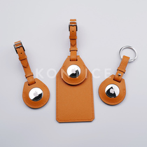 Suitable for Apple airtag Protective Case Leather Cowhide H Home drop proof manual tracker keychain Luggage tag