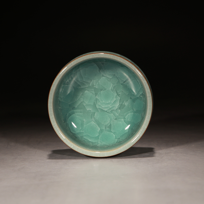 叶小春龙泉青瓷茶杯品茗杯纯手工千层冰裂纹杯盏名家作品
