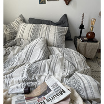 Basilica full cotton jacquard in Jerusalem Four pieces of pure cotton washed cotton bed linen bed Rind Bed bedding