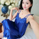 Ice Silk Nightgown Women's Summer Suspender Sexy Temptation Pajamas Fat mm Plus Size 200 Jin Loose Thin Home Clothes