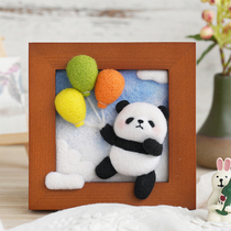 Wool felt poke needle prick hand-made gift diy material bag cat poke embroidery Zaza doll