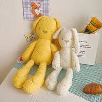 Ultra soft baby appeasement with sleeping little white rabbit baby plush toy cloth doll ins paparazzi children rabbit doll