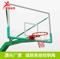 Outdoor tempered glass basketball board aluminum alloy side indoor basketball stand adult rebounding standard basketball board