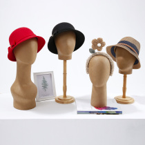 Head model hat display stand men's and women's head model dummy head jewelry scarf wig display props vintage leather stickers