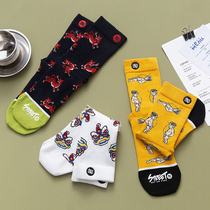 Socks men and women stockings couples tide deodorant sweat sports basketball socks Cotton Street spring and autumn mens tube