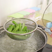 Japanese Stainless Steel Kitchen Scoop Wire Drain Fried Bailing Spoon Hemp Hot strainer Fishing Noodles Big Leak Spoon