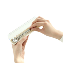 Japan FaSoLa chopsticks spoon cutlery suit stainless steel cute student portable box home tablespoon two pieces