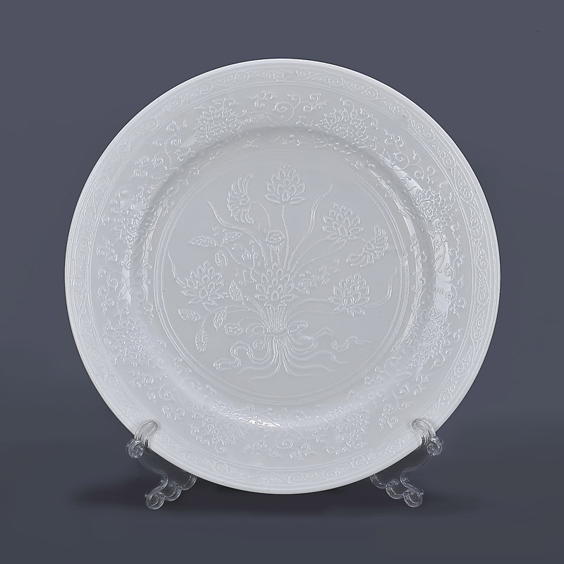 Red xin 56 head of jingdezhen ceramic tableware suit to use dishes Chinese porcelain tableware ceramic bowl white reliefs