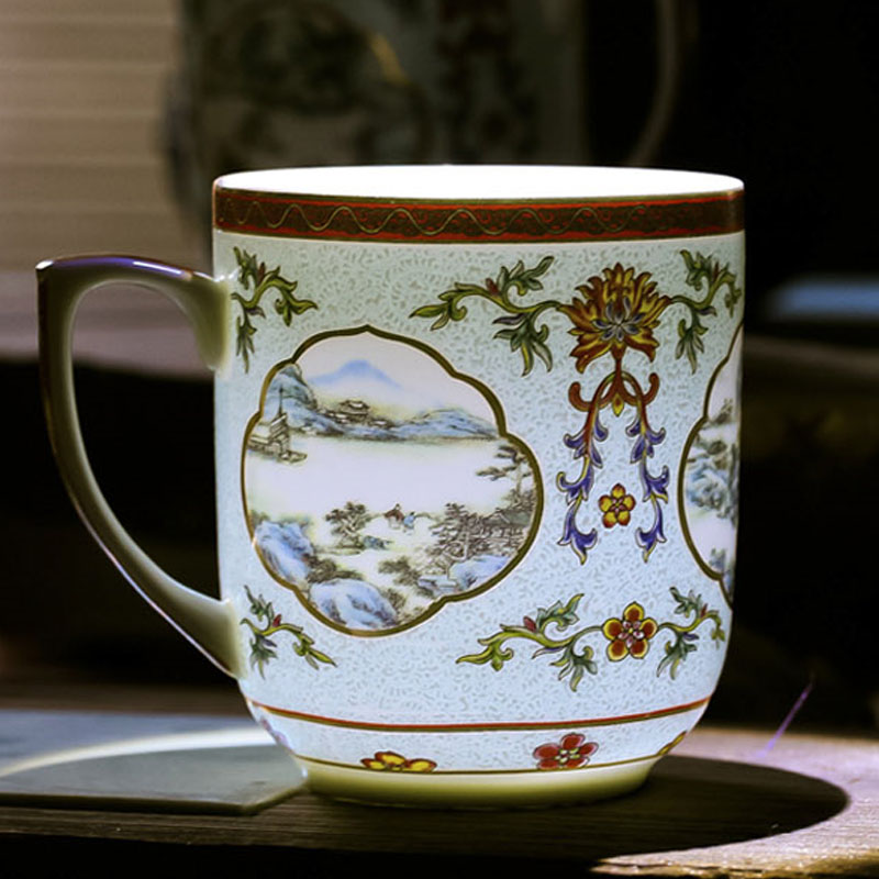 Red xin office of jingdezhen ipads porcelain enamel cup treasure palace imperial gift porcelain keller of famille rose porcelain cup