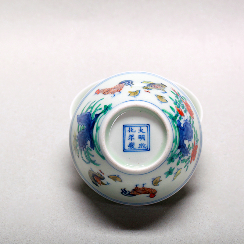 Seiko edition 280 da Ming chenghua chicken color bucket cylinder cup jingdezhen hand - made manual archaize ceramic tea cups