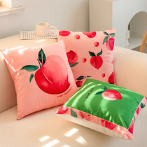 Pink Honeypeach INS Pillow Minimis Modern Living-room Sofa Cushions Square Pillow Folk headboard Crystal suede Backed with pillows