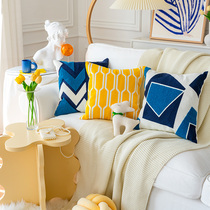 Moroccan INS Nordic Pillow Cover Cotton Embroidery Casual Minima Holding Pillow Living-room Sofa Leaning Back Rest Cushion Headboard