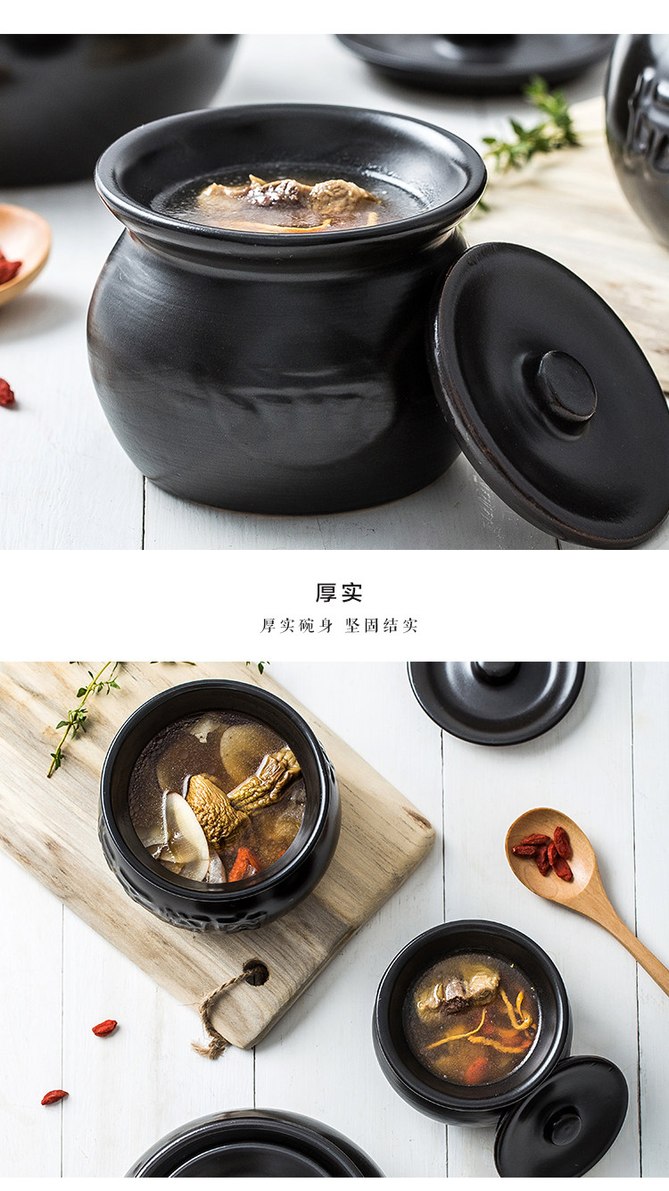 瓦罐煨汤小瓦罐沙县小吃炖罐汤盅炖盅商用家用陶瓷煲汤迷你小砂锅