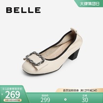 Lily Coarse Heels Lady Shoes Lady Autumn Mall New Light Mouth Slope Heel Casual Single Shoe Woman V5P1DCQ0