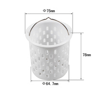 Kitchen wash basket white lap 7 5cm sewer accessories wash pool water leakage filter sewer