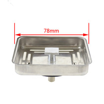 Kitchen square stainless steel sink water sealing umbrella 304 stainless steel filter plug lid square drainer
