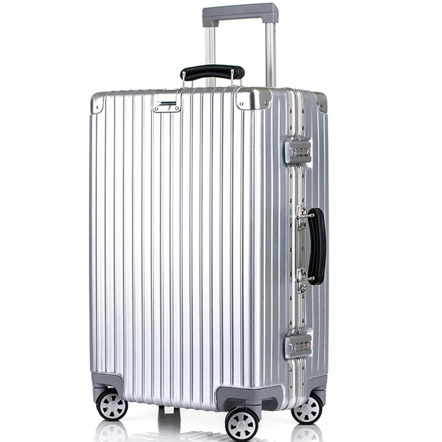 Retro aluminum frame trolley case universal wheel suitcase 24 inch suitcase female 29 luggage hard case 20 inch boarding case Retro aluminum frame trolley case universal wheel suitcase 24 inch suitcase female 29 luggage hard case 20 inch boarding case