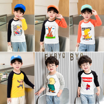 2021 new children long sleeve T-shirt Boys Girls base shirt baby shirt cotton autumn short sleeve T-shirt