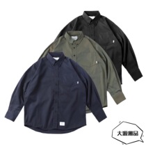 Spot WTAPS BD 01 LS RAPO TWILL Blend Material Military Wind Loose Long Sleeve Shirt 20AW